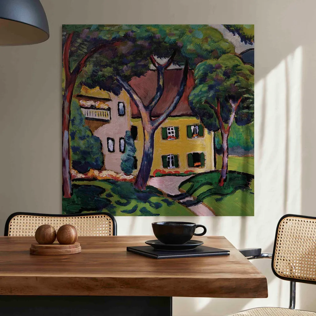 Offerta Quadro August Macke 60x60 cm - Stampa su Tela Alta Qualità - 4