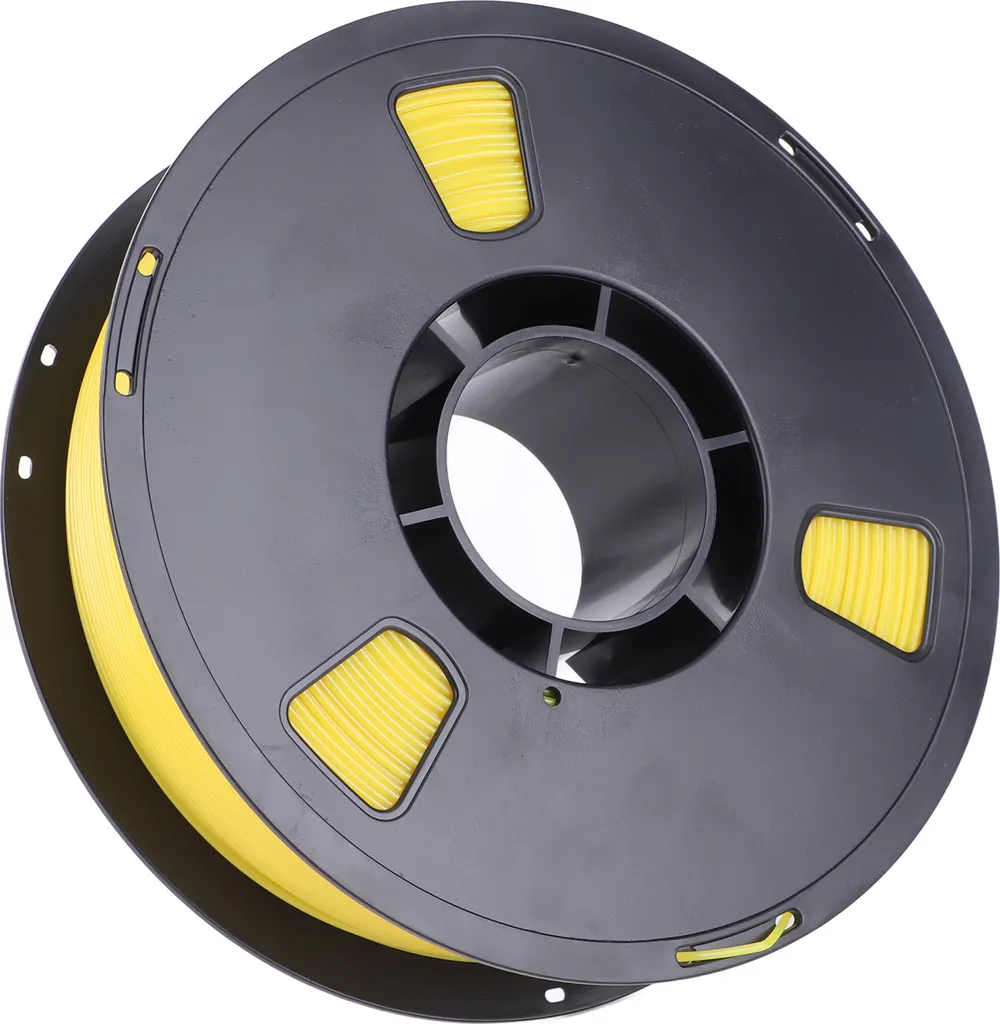Consommable impression 3D jaune en filament PETG 1.75mm résistant