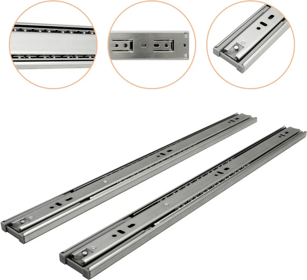 Guide per Cassetti 550mm TolleTour: Estrazione Totale 45mm (6 pezzi)