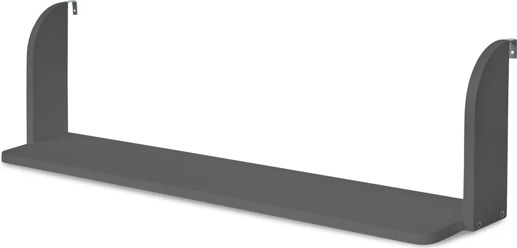 Tablette Suspendue Anti-Encombrement - Étagère Murale Grise Bois Robuste