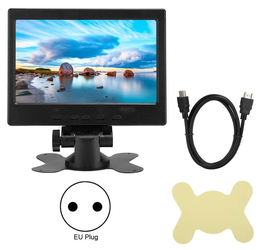 Écran portable 7 pouces pour Raspberry Pi et caméra de recul HDMI VGA AV