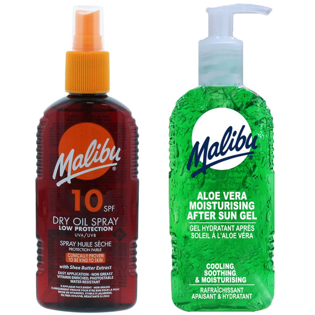 Malibu SPF10 Bräunungsöl 200 ml + Aloe After-Sun Gel 200 ml