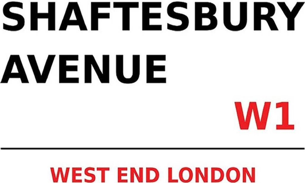 vianmo Holzschild 30x40 cm London West End Shaftesbury Produktbild 
