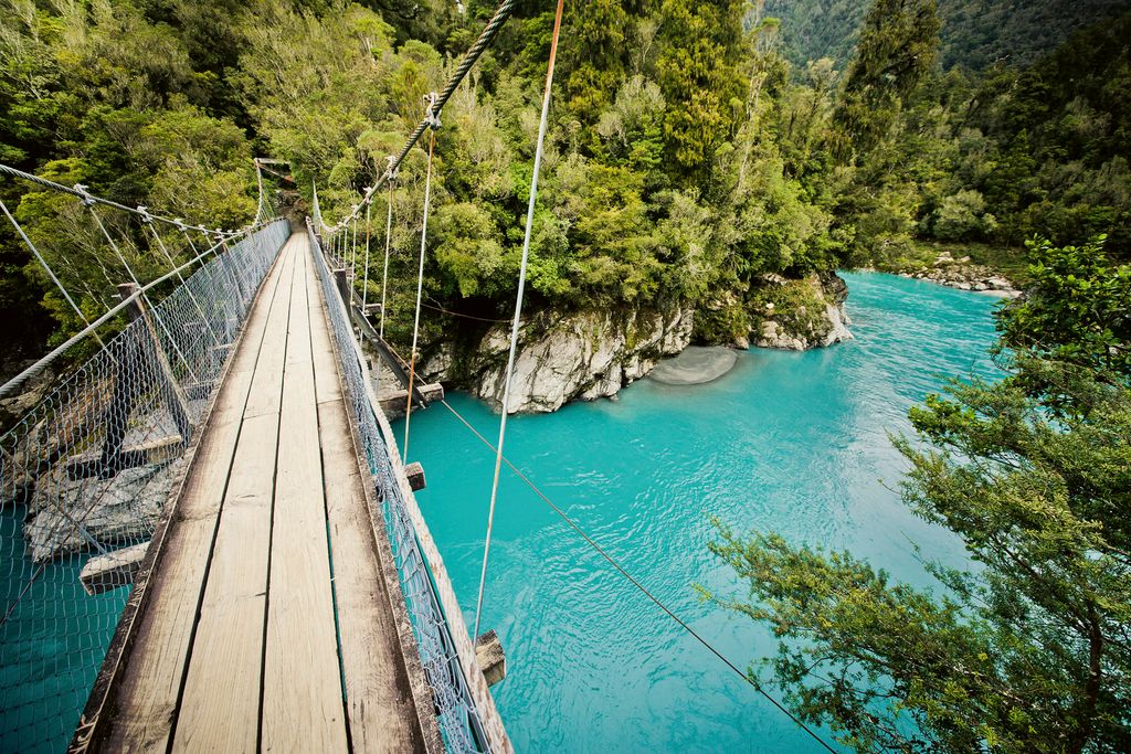 Fototapete - Wooden Bridge 375x250cm - Vliestapete