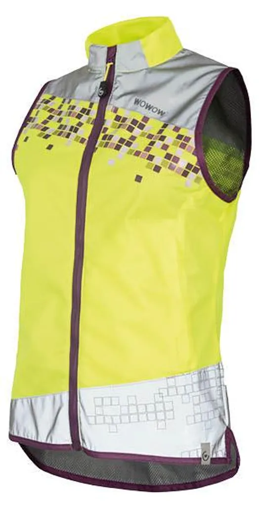 Gilet Réfléchissant Wowow Amy Jaune XXXL avec Fermeture Éclair Robuste