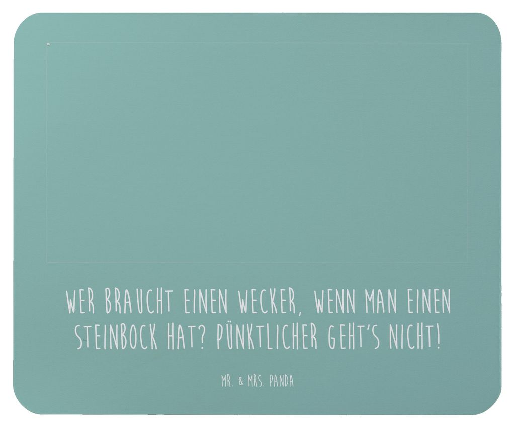 Mr. & Mrs. Panda Mouse Pad Steinbock Wecker - Meeresbrise - Geschenk, Geschenke Sternzeichen, Pünktlichkeit, Horoskop, pünktlicher, Mauspad, Astr...