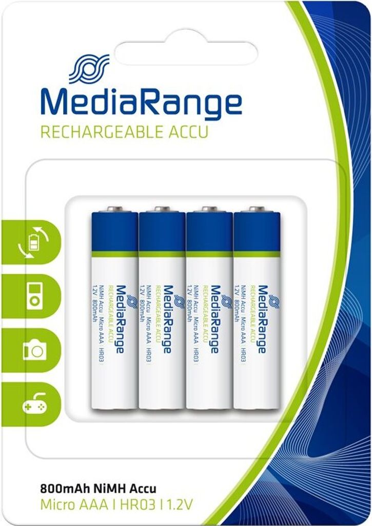 MEDIARANGE Batterie 4 x AAA - NiMH - (wiederaufladbar)