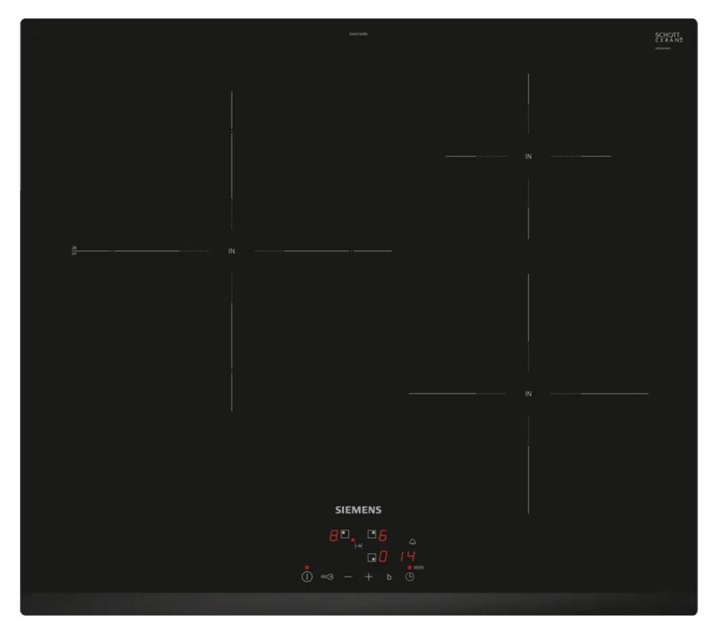 Piano cottura a induzione 60 cm 3 fuochi 7400 w nero Immagine del prodotto 