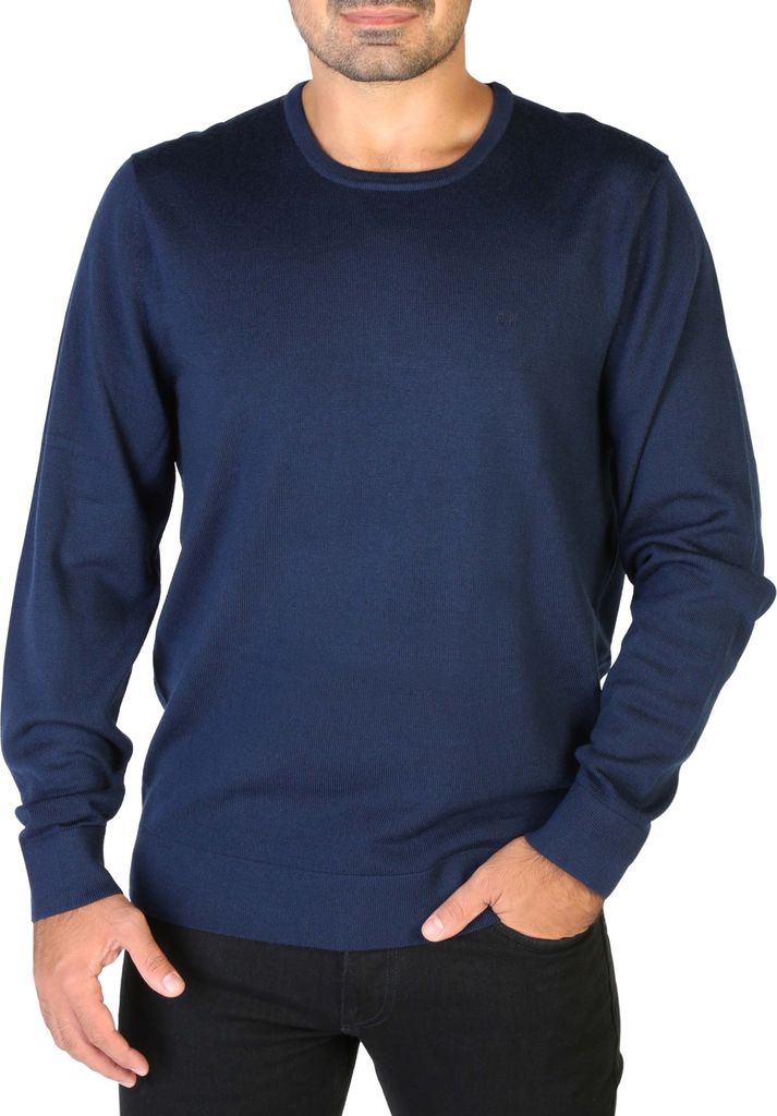 Calvin Klein Merino -Crewneck -Pullover in Blau – S