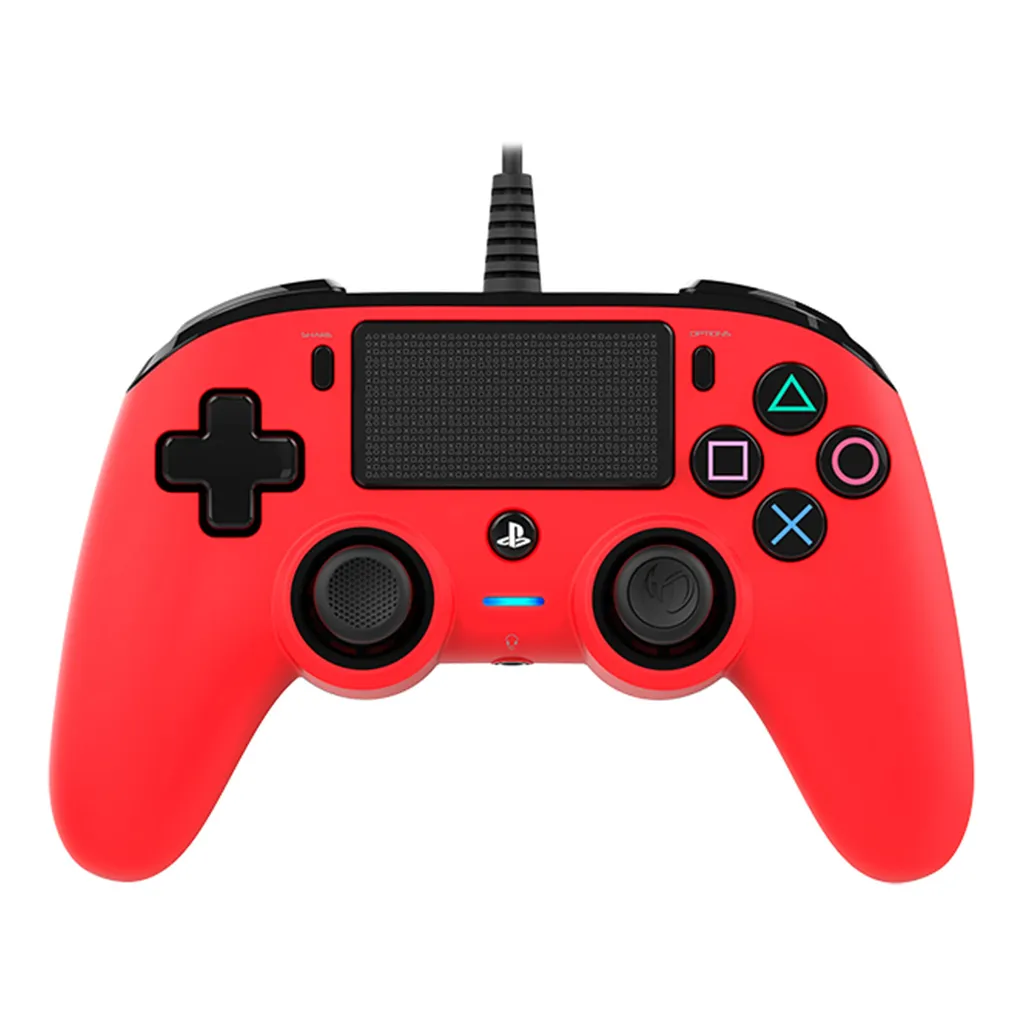 Nacon PS4OFCPADRED Compact Controller PS4 Ufficiale Sony PlayStation, Rosso - 1