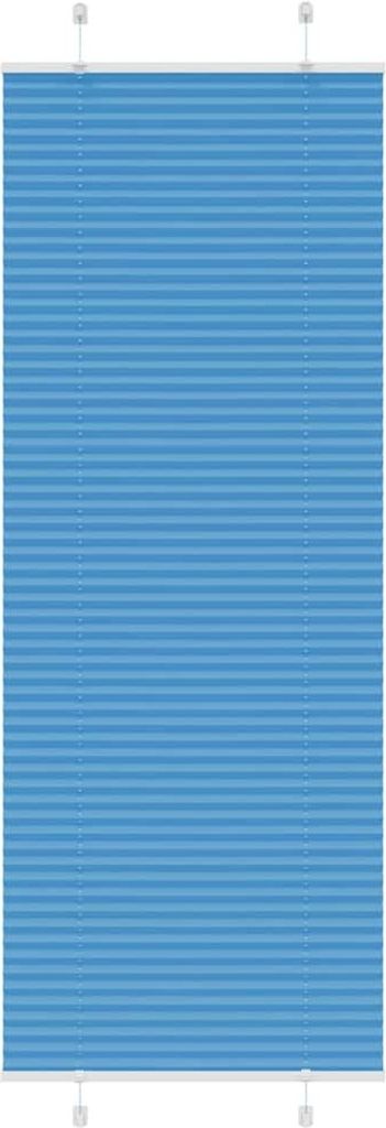 Plissee Blau 75x200 cm Stoffbreite 74,4 cm Polyester