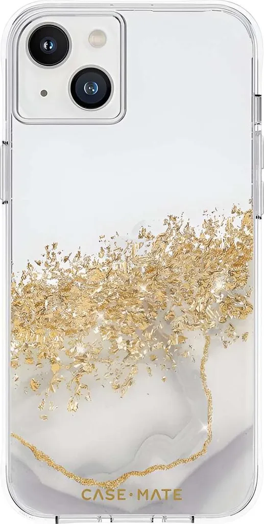 Protégez votre iPhone 14 Plus avec élégance : Étui Case-Mate Or Marbre