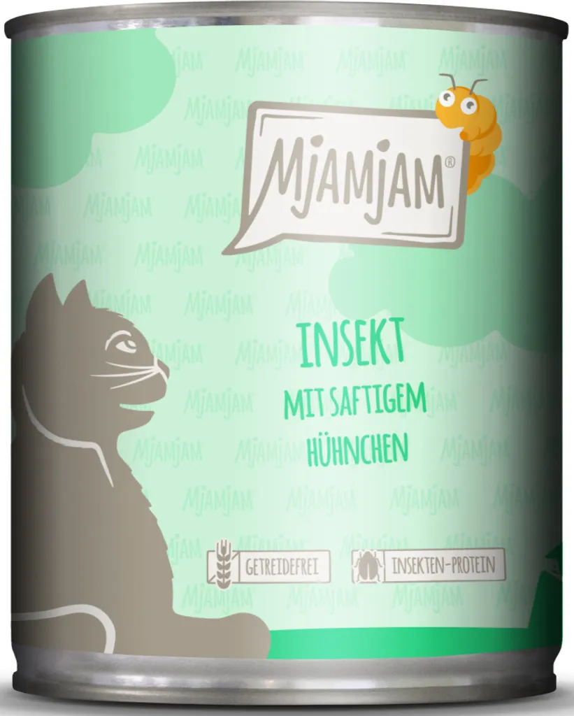 Alimentation Chat Sensible Mjamjam Insecte et Poulet - Lot Éco 6x800g