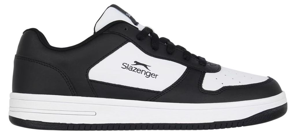 Slazenger - "Tower" Sneaker für Herren, Leder, niedrig geschnitten GT15770 (43 EU) (Schwarz/Weiß)