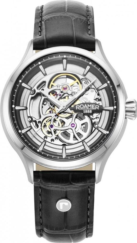 Herrenuhr ROAMER 101984 41 85 05 klassisches schwarzes Skelett