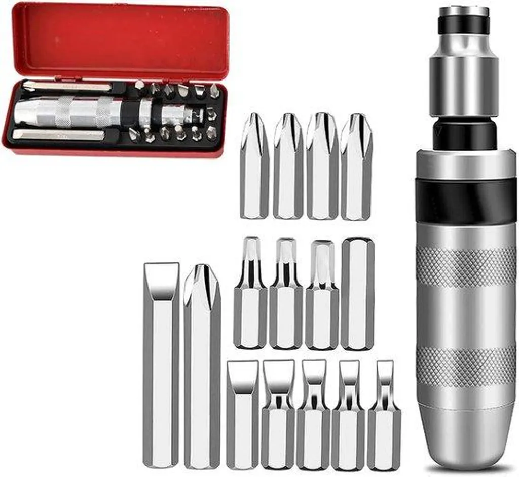 Set de 16 vis robustes à fente 1/2 pouce pour tournevis-perceur