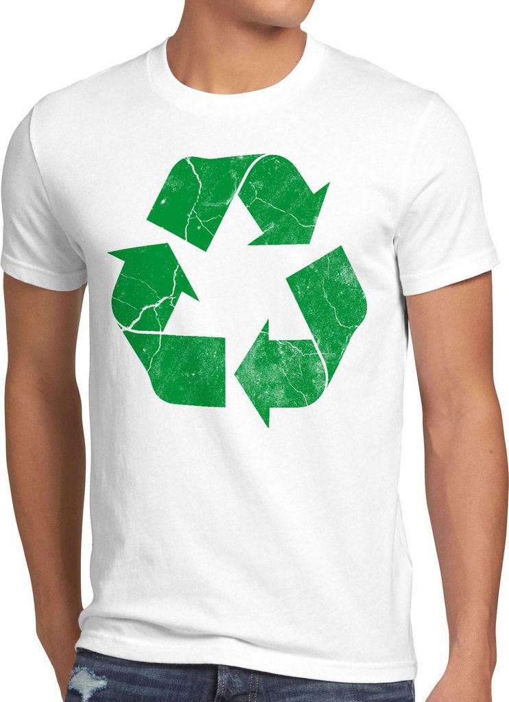 style3 Recycle T-Shirt Herren, Größe:5XL, Farbe:Weiß