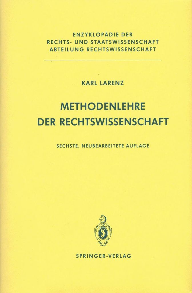 Methodenlehre der Rechtswissenschaft