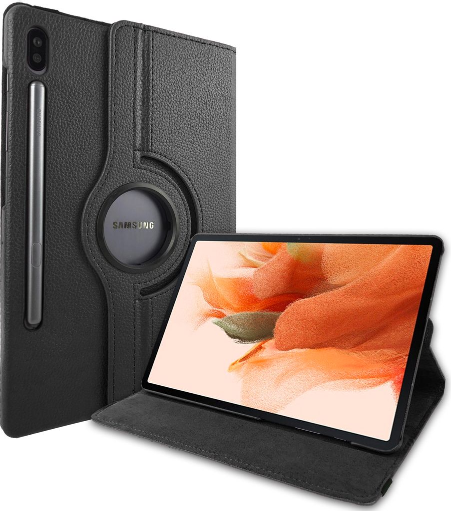 Hülle für Samsung Tab S7+ Plus Tab S T970 T975 S7 FE SM-T730 X800 Smart Cover Etui mit Standfunktion und Auto Sleep/Wake Funktion Schwarz