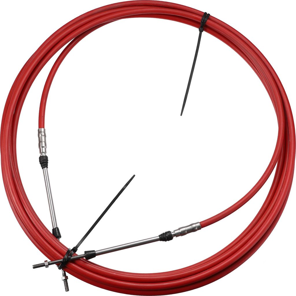2 Stück Marine Gashebel Fernbedienungsbox Kabel Rot 7 Meter