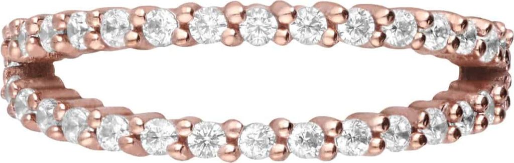 Ohrpiercing, Nasenpiercing, Septum Piercing Chirurgenstahl Segmentring Clicker 2 RINGE + EINGEFASSTE KRISTALLE RoséGold Innendurchmesser: 12 mm