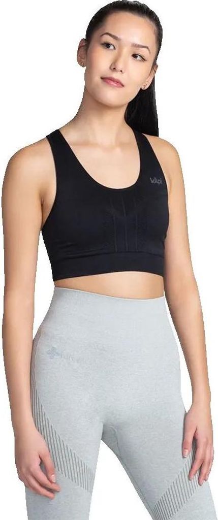 Nahtloser Damen-Sport-BH Kilpi WINIE-W, SCHWARZ, Größe 38