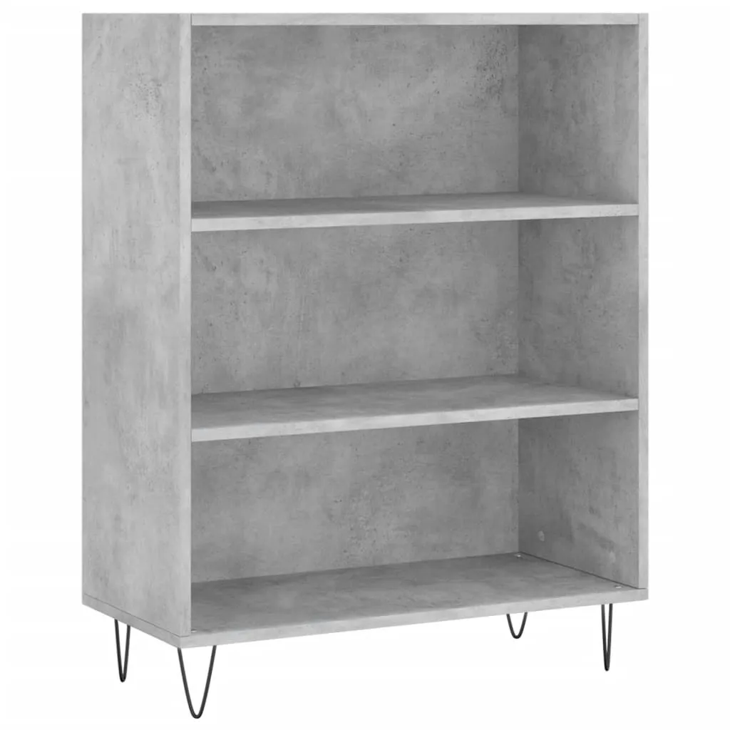 Libreria grigio cemento 69,5x32,5x90 cm Materiale a base di legno