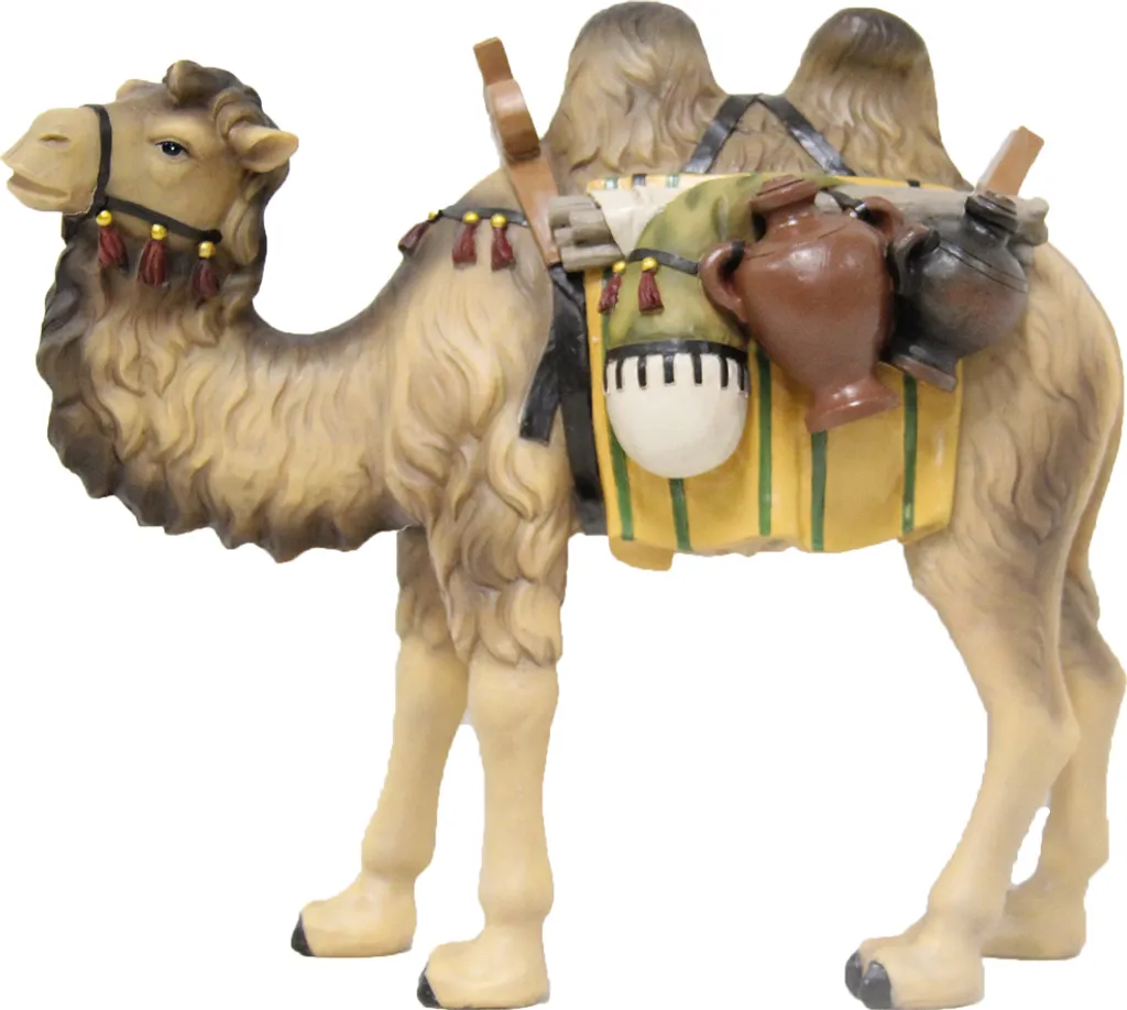 Figura Presepe Cammello Giovane Animale – FADEDA – Altezza 9 Cm – Ghisa Con Aspetto Legno – Dipinta A Mano – Dettagliata Decorazione Natalizia - copertina