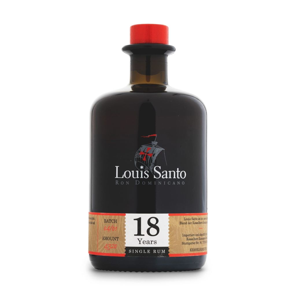 Louis Santo Rum 18 Jahre Bourbon Fass Reifung, 44% Vol. Produktbild 