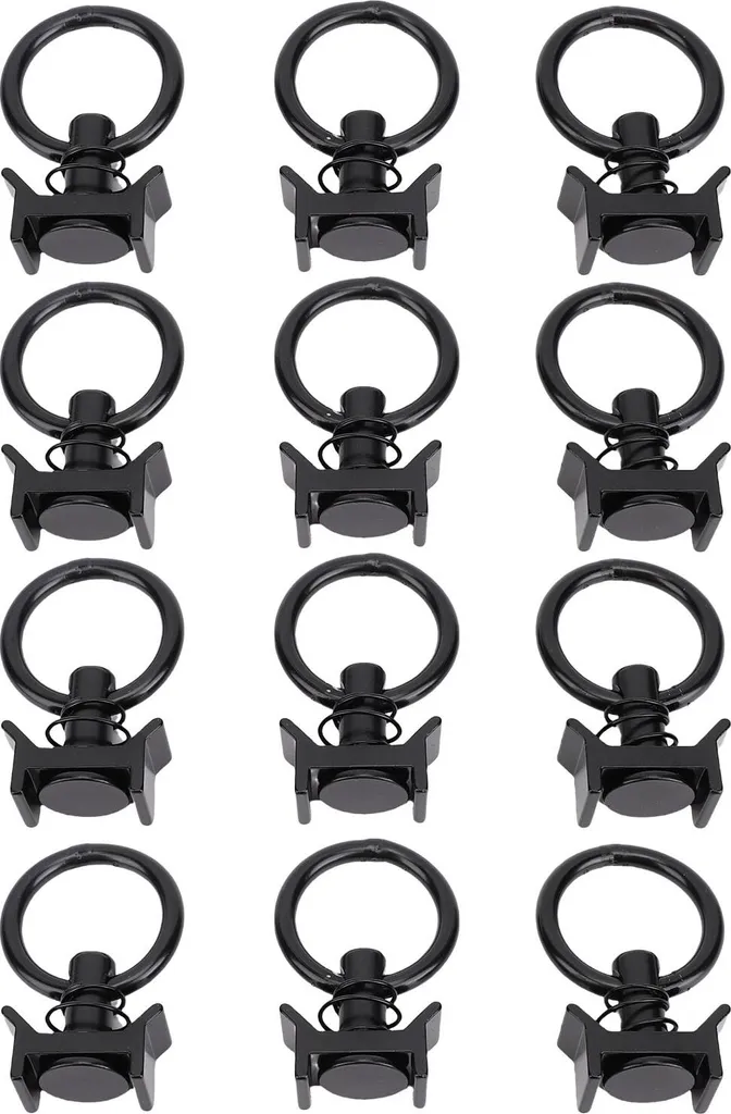 Fixation Rail en L 4000 lbs O-Ring en Acier pour Arrimage de Fret x12