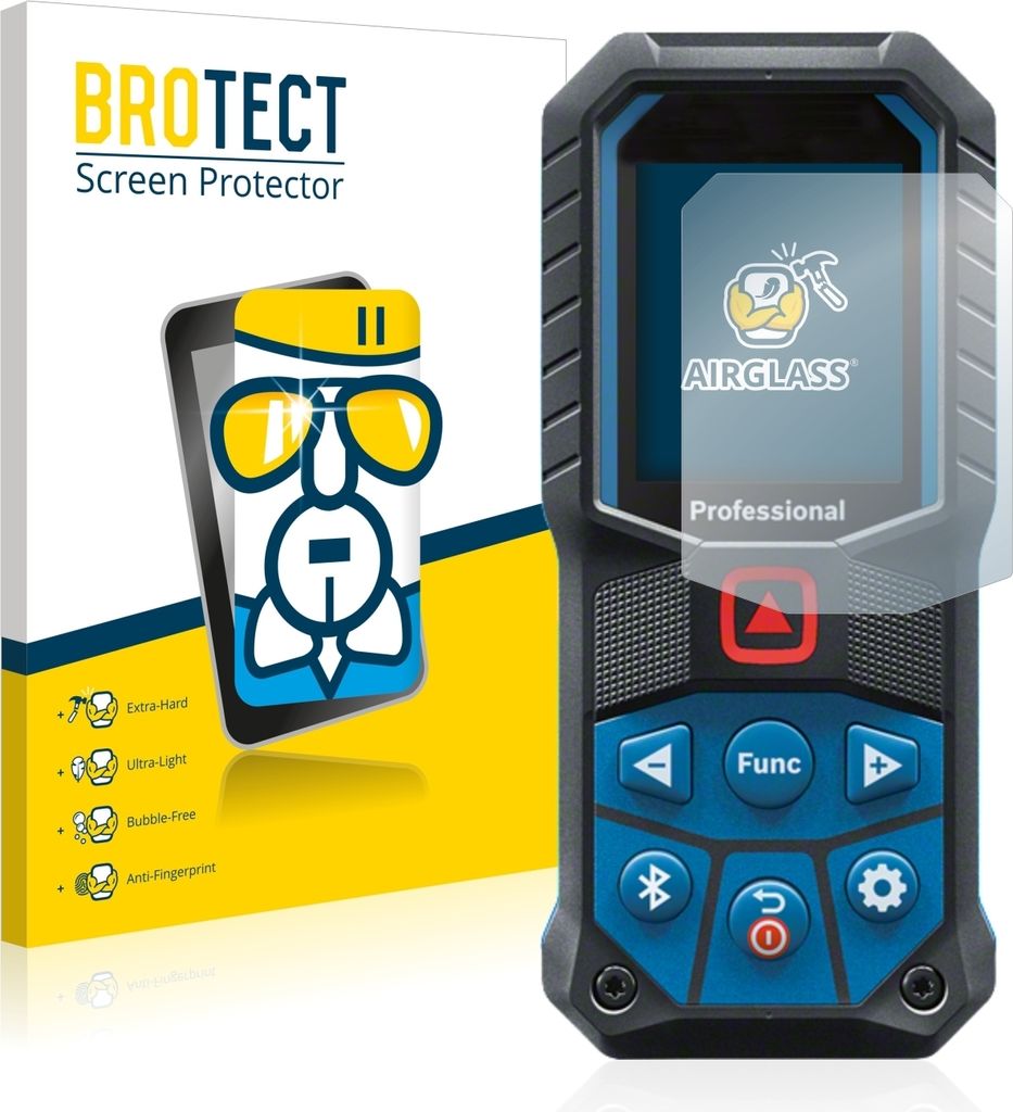 BROTECT Schutzglas für Bosch GLM 50-27 C/ 50-25 G Schutzfolie Panzer Folie Glas Display Schutz klar