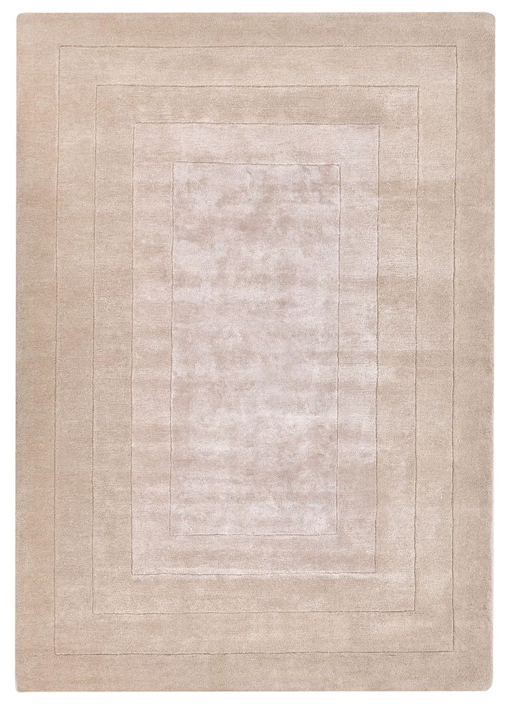 BELIANI Teppich Beige Viskose und Wolle 160 x 230 cm Kurzflor Rechteckig Modern Glamour Look Wohnzimmer Schlafzimmer