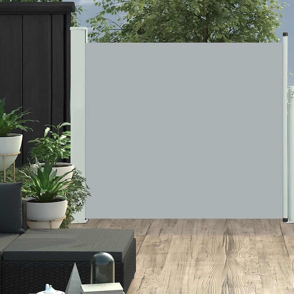 vidaXL Tenda laterale estensibile 100x300 cm Grigio Immagine del prodotto 