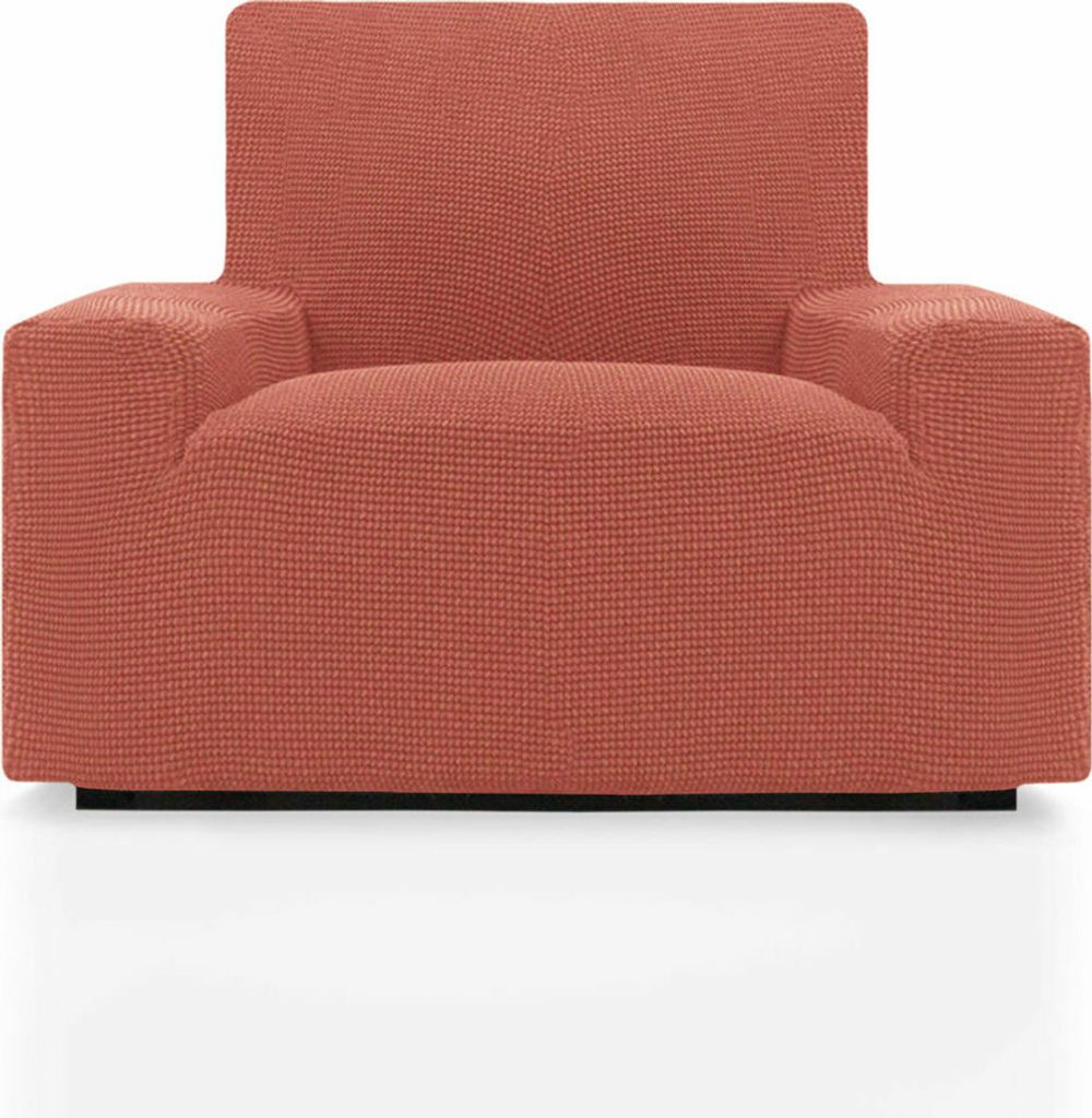 SOFASKINS super elastischer überzug, Sofabezug 1 sitzer, mit exklusivem Design, atmungsaktiv, sofa überzug, Maße (70-110Cm), Farbe Koralle