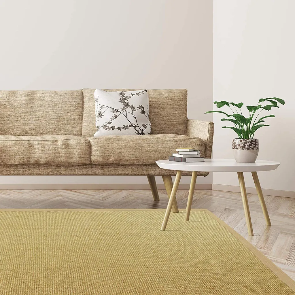 Tapis sisal antidérapant Amazonas 200x200 cm naturel pour sol dur