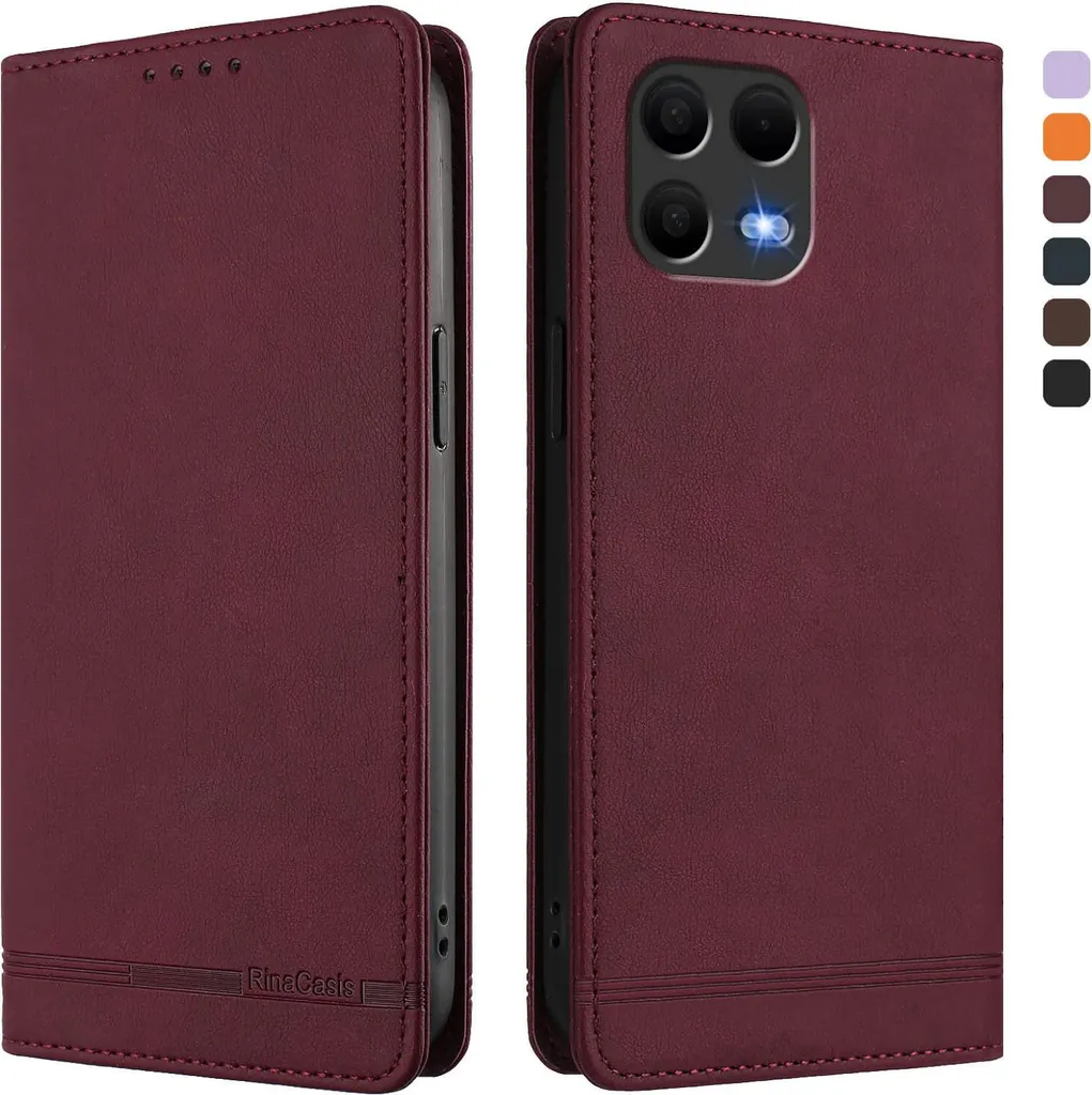 Portafoglio Professionale Rosso per T Phone 3 Pro 5G / Revvl 8 Pro