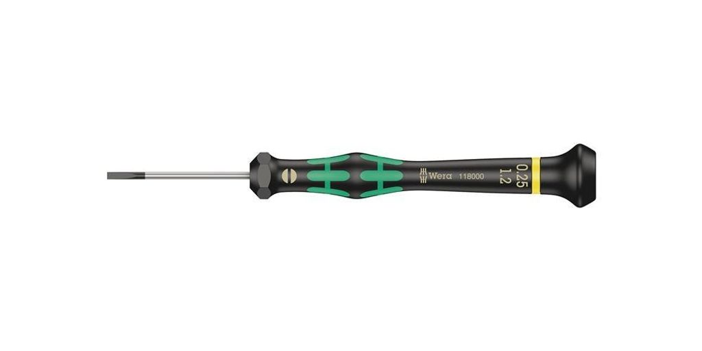 Wera 2035 Electrical & precision engineering Slotted screwdriver Blade width: 1.2 mm Blade length: 40 mm DIN ISO 8320