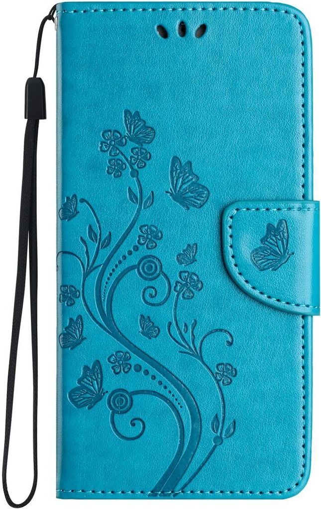 König Design Hülle kompatibel mit Apple iPhone 15 Pro Max Kunstleder Handyhülle - Handy Case Blau