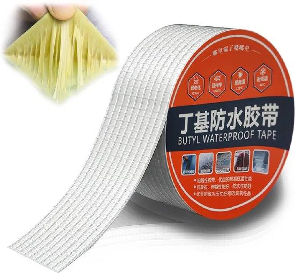 Stopper les fuites d'eau avec le ruban butyle autocollant 50mm x 10m gris
