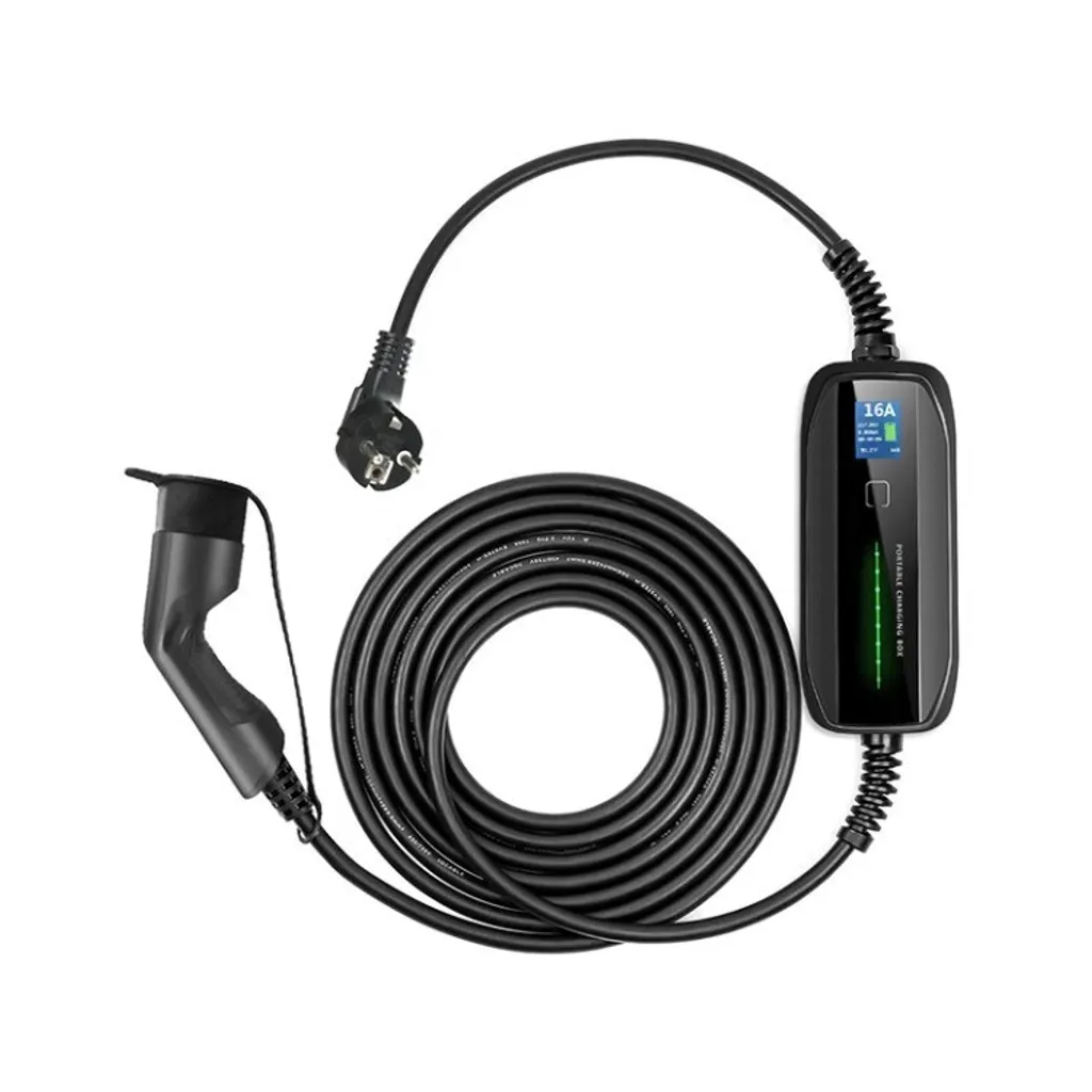 Chargeur Mobile Voiture Électrique Extralink Type 2, Schuko 16A 5.5m - 8