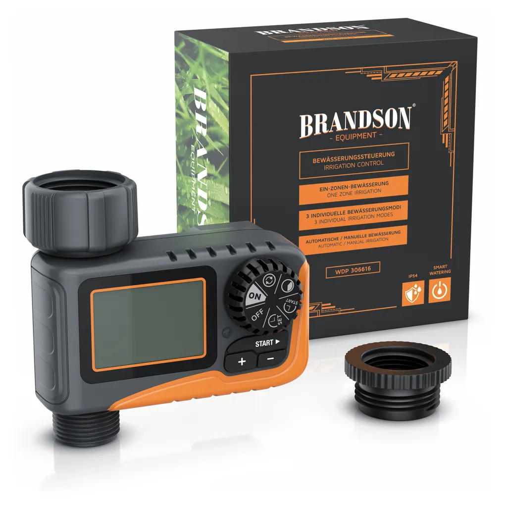 Brandson Ordinateur d'Arrosage Digital - Programmateur d'Eau Automatique