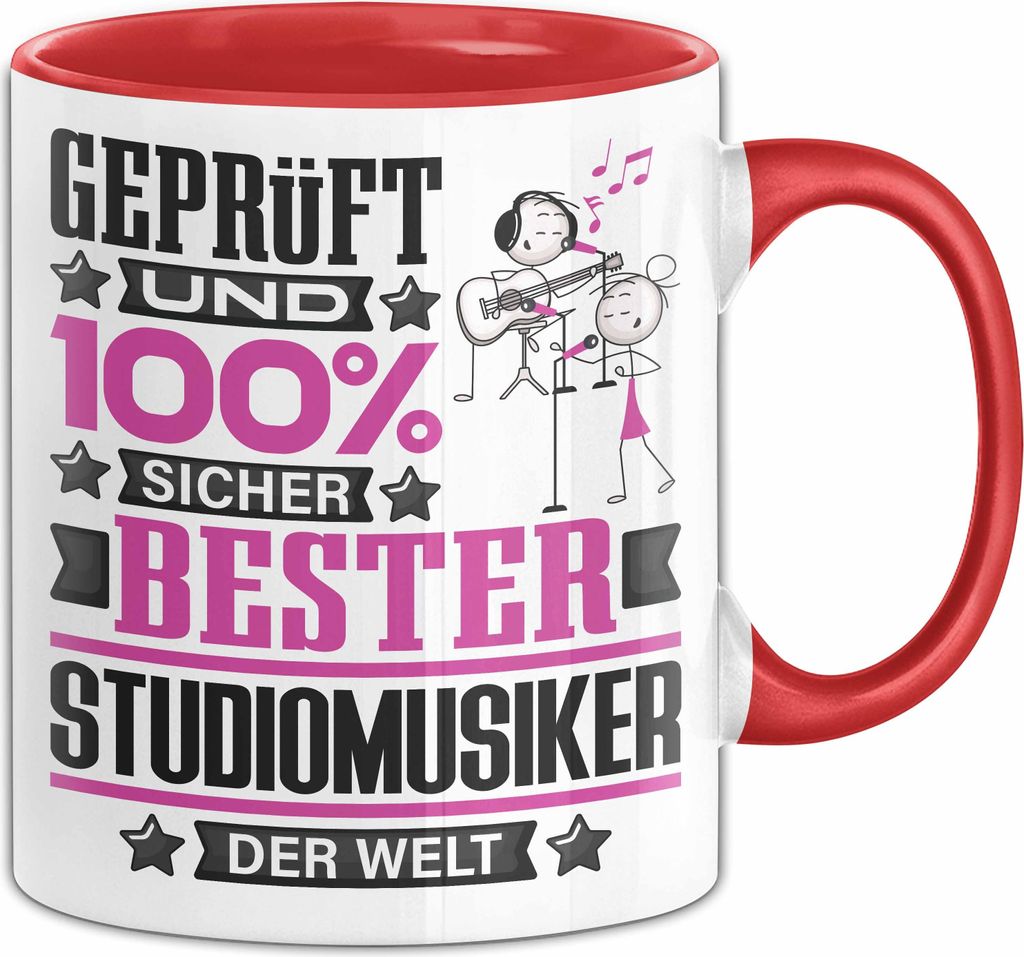 Studiomusiker Geschenk Lustiger Spruch für Studiomusiker Geschenkidee Bester Studiomusiker Der Welt (Rot)