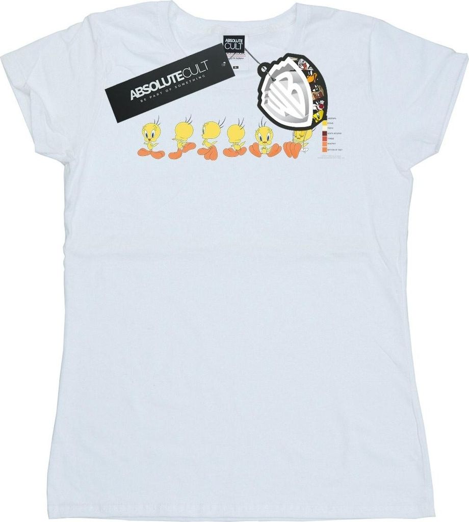Looney Tunes - "Tweety Pie Colour Code" T-Shirt für Damen BI27512 (XXL) (Weiß)