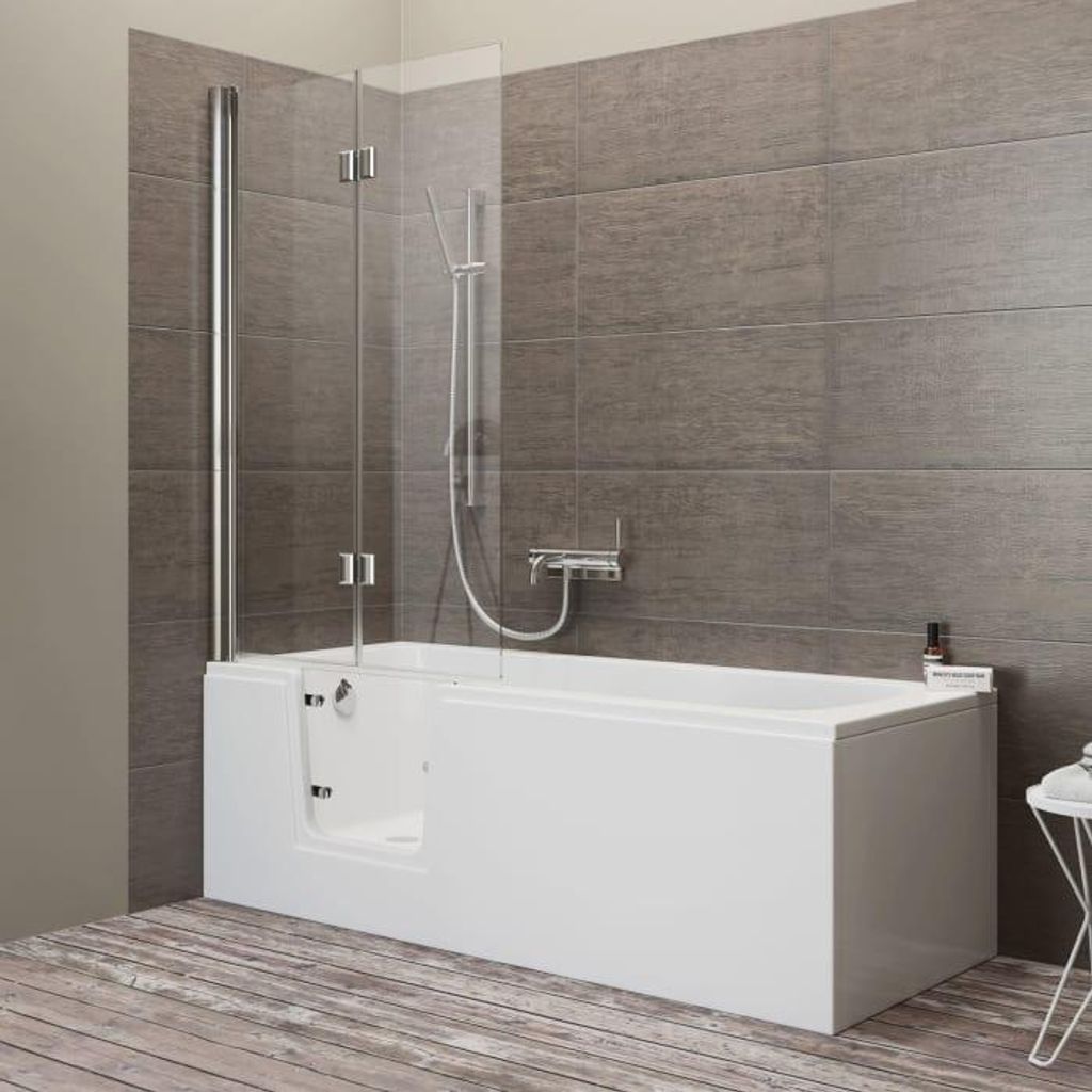 Steinkamp easy entry Badewanne 160 x 75 cm mit Glastür Produktbild 