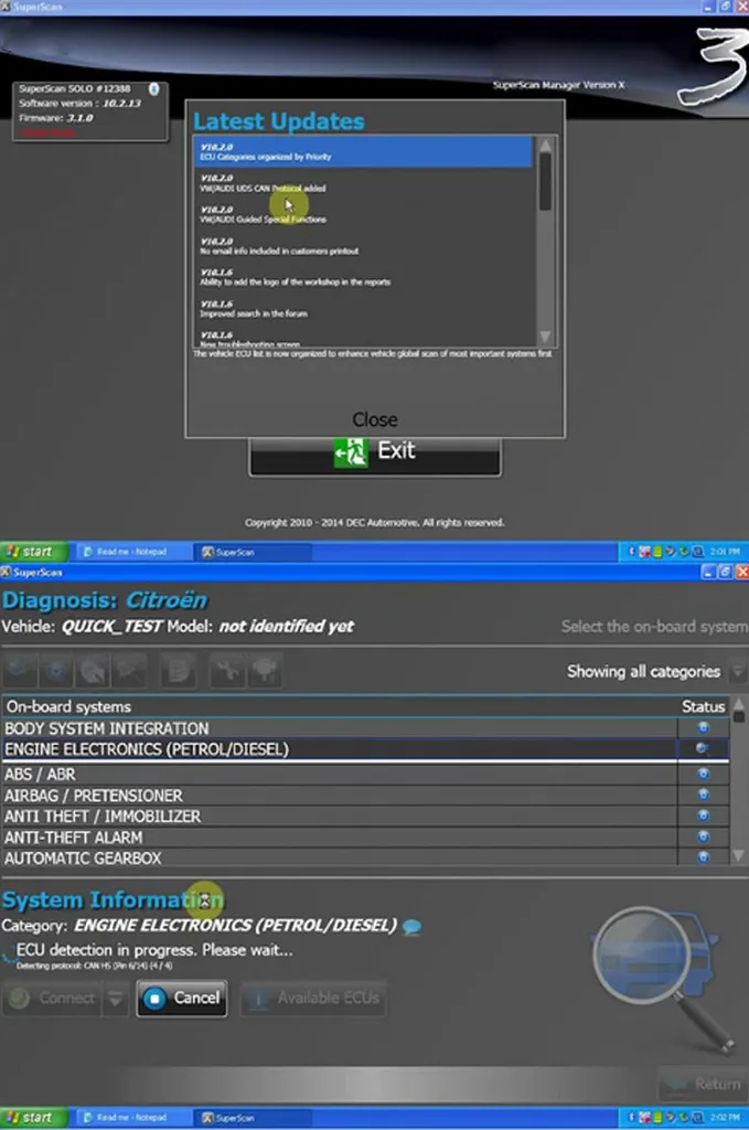 Boîtier Diagnostic OBD2 Bluetooth Programmation ECU Peugeot Citroën