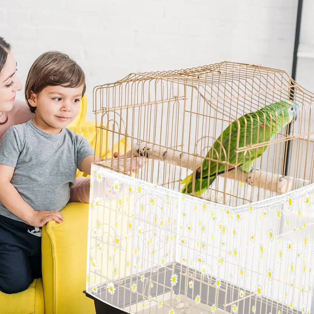 Filet de cage à oiseaux pour éviter les projections de graines au sol