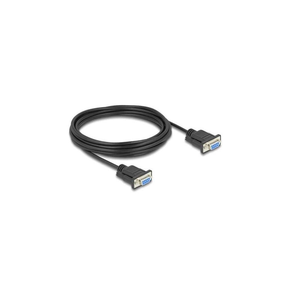 Delock Seriell Kabel RS-232 D-Sub9 Buchse zu Buchse mit schmalem Steckergehäuse 5 m