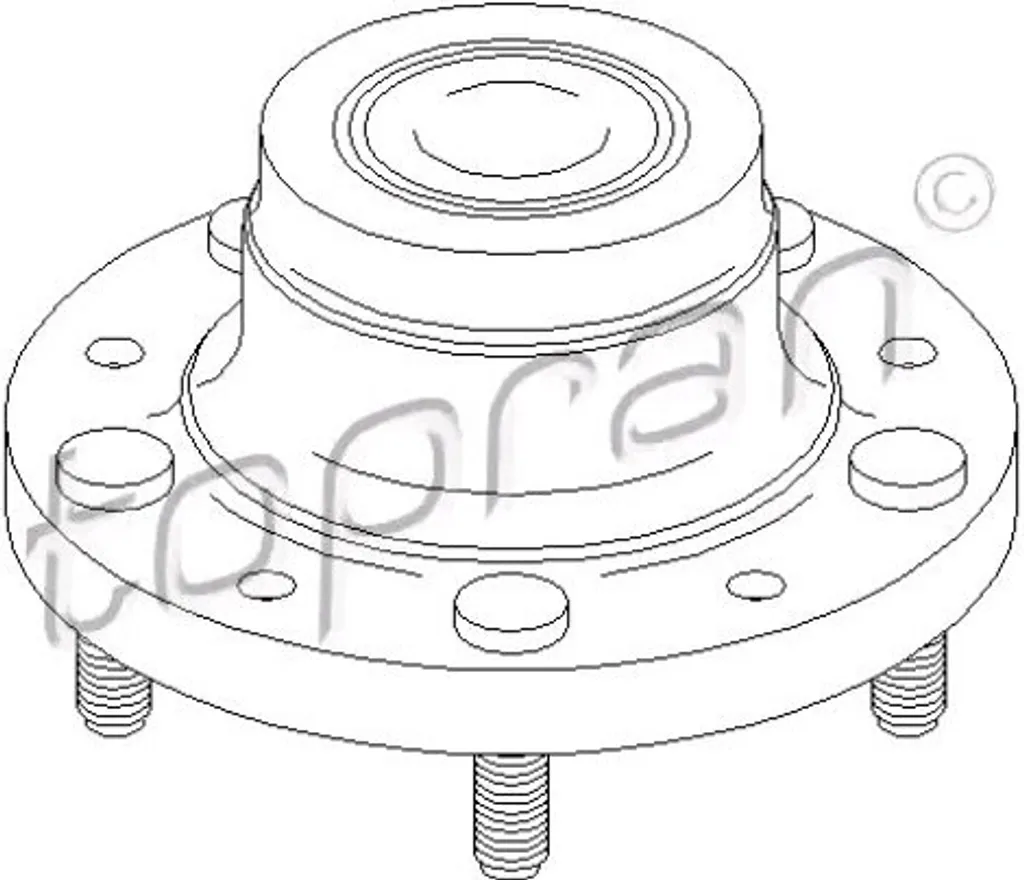 Roulement de roue arrière pour Transit - Kit complet TOPRAN 304 089 OE 1371312