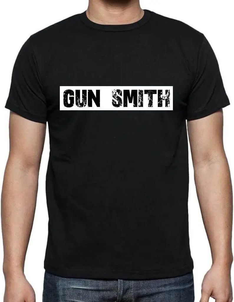 Herren Grafik T-Shirt Beruf des Waffenschmieds – Gun Smith Occupation – Öko-Verantwortlich Vintage Jahrgang Kurzarm Lustige Druck Geburtstag G...