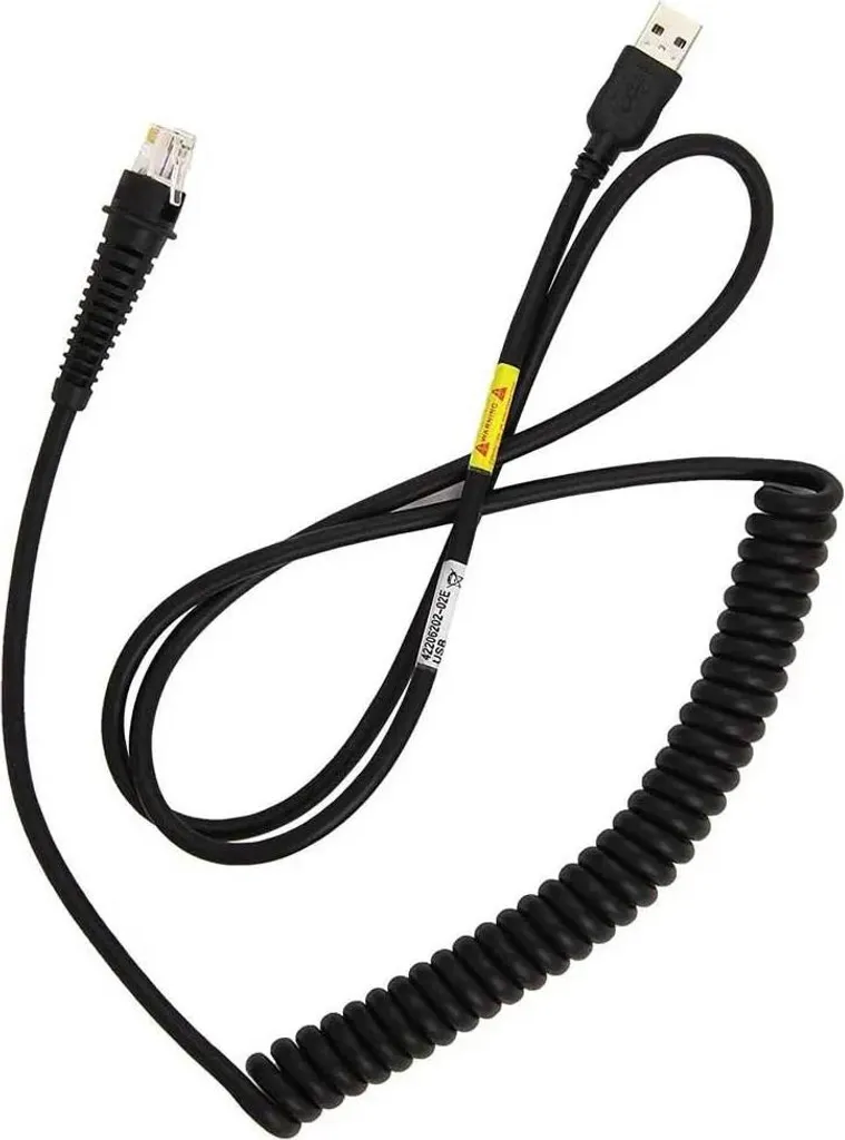 Câble USB spiralé Honeywell de 2,8m pour scanner de poche et douchette